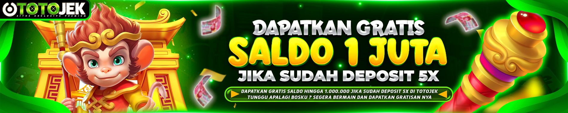 SALDO GRATIS 1 JUTA TOTOJEK